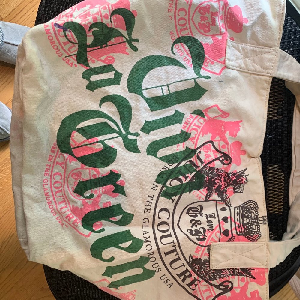 Juicy Couture VIVA LA GREEN Canvas Tote